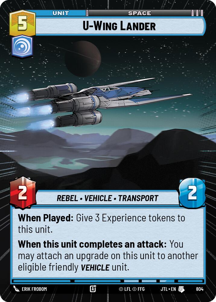 U-Wing Lander (804) (Hyperspace Foil) (804) [Jump to Lightspeed] | Cards and Coasters CA