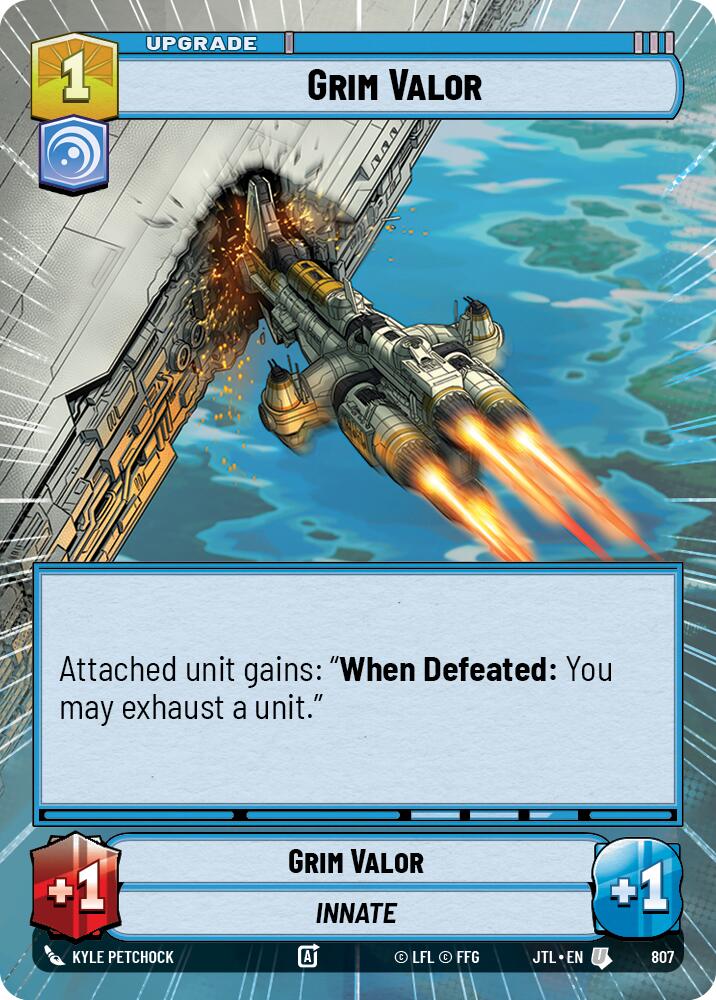 Grim Valor (807) (Hyperspace Foil) (807) [Jump to Lightspeed] | Cards and Coasters CA