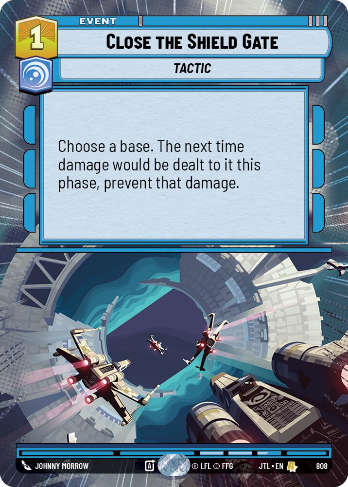 Close the Shield Gate (808) (Hyperspace Foil) (808) [Jump to Lightspeed] | Cards and Coasters CA