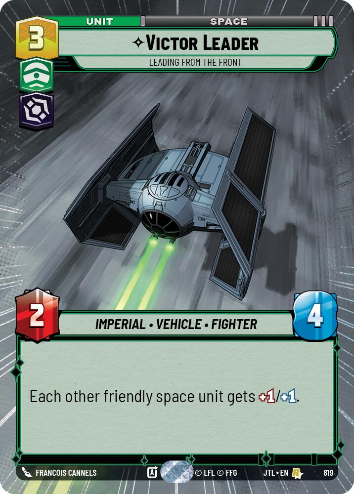 Victor Leader - Leading from the Front (819) (Hyperspace Foil) (819) [Jump to Lightspeed] | Cards and Coasters CA