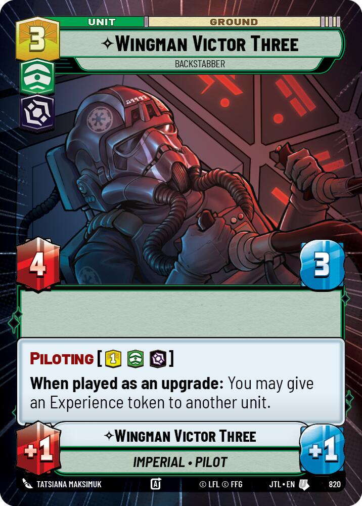 Wingman Victor Three - Backstabber (820) (Hyperspace Foil) (820) [Jump to Lightspeed] | Cards and Coasters CA