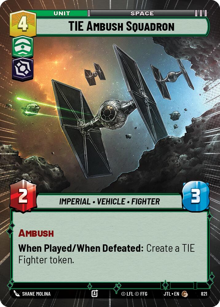 TIE Ambush Squadron (821) (Hyperspace Foil) (821) [Jump to Lightspeed] | Cards and Coasters CA