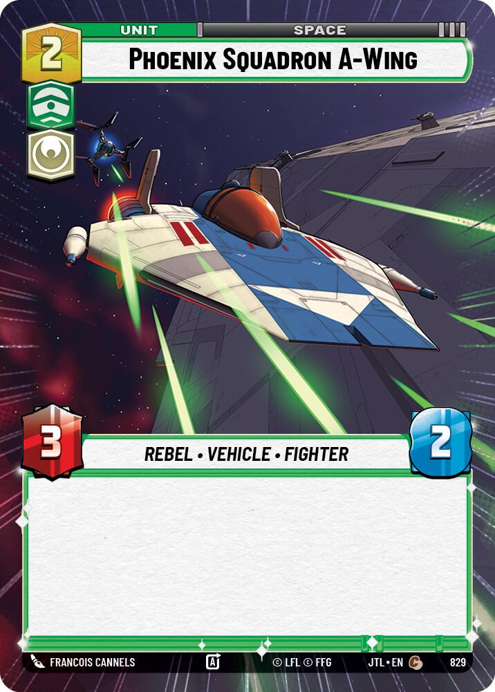 Phoenix Squadron A-Wing (829) (Hyperspace Foil) (829) [Jump to Lightspeed] | Cards and Coasters CA