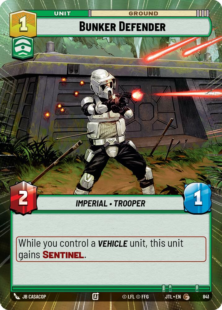 Bunker Defender (841) (Hyperspace Foil) (841) [Jump to Lightspeed] | Cards and Coasters CA