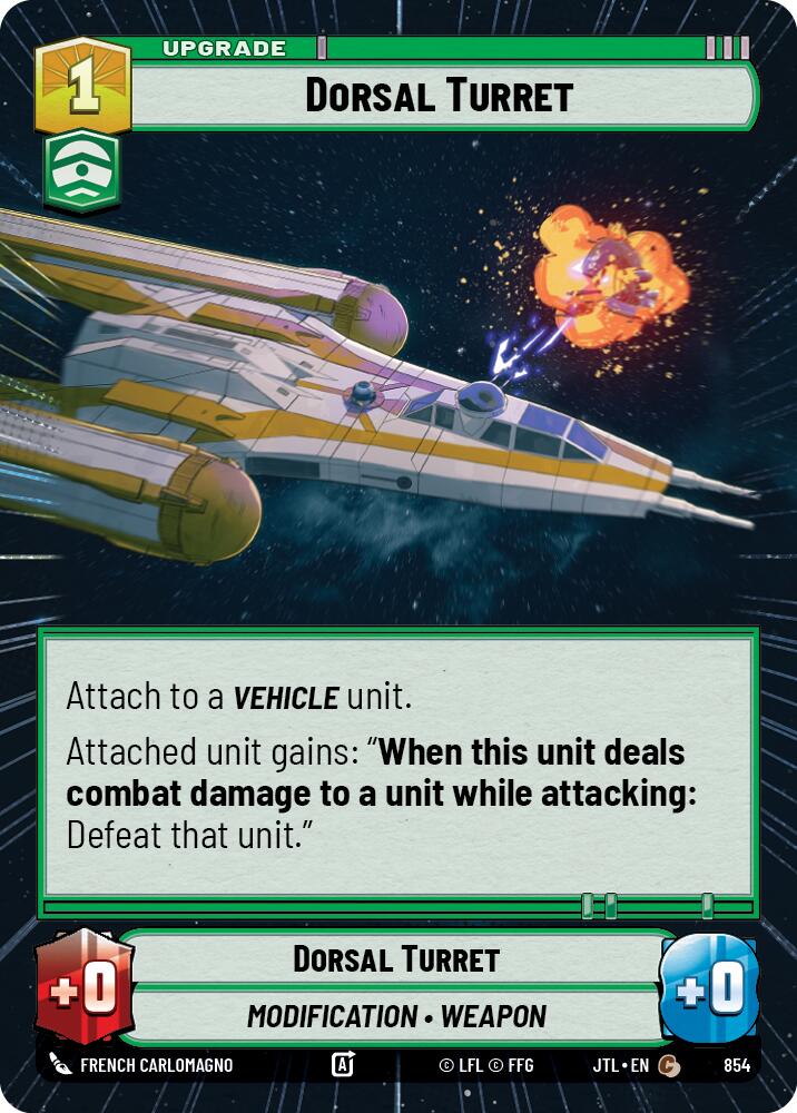 Dorsal Turret (854) (Hyperspace Foil) (854) [Jump to Lightspeed] | Cards and Coasters CA