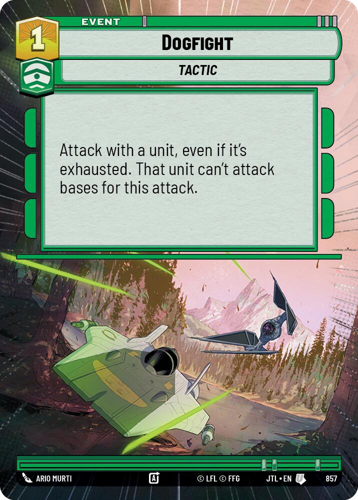 Dogfight (857) (Hyperspace Foil) (857) [Jump to Lightspeed] | Cards and Coasters CA