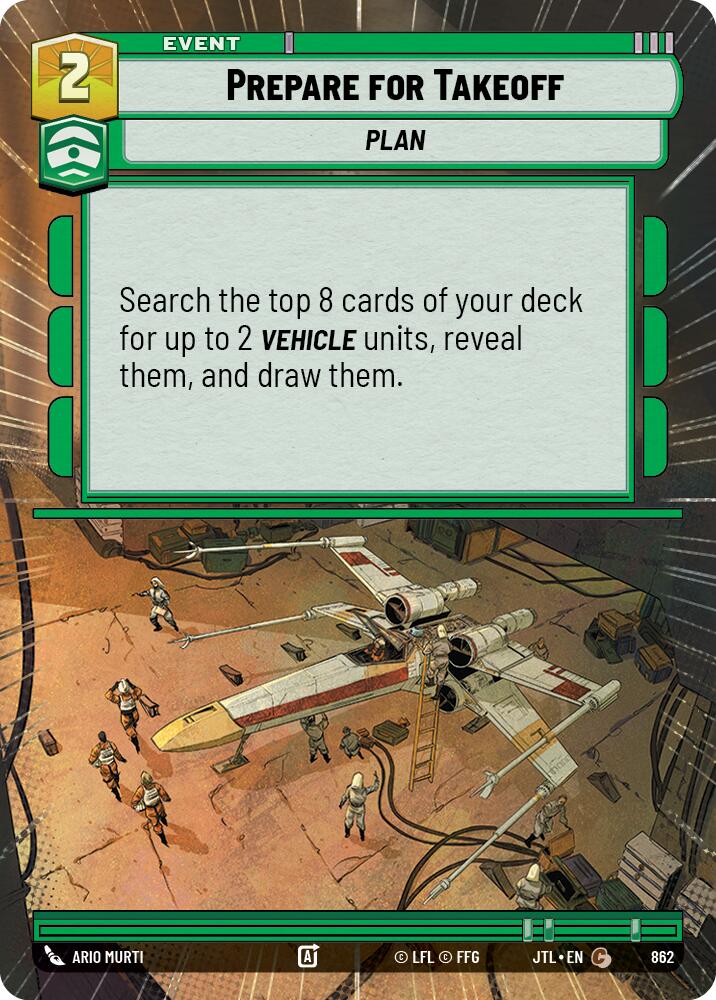 Prepare for Takeoff (862) (Hyperspace Foil) (862) [Jump to Lightspeed] | Cards and Coasters CA
