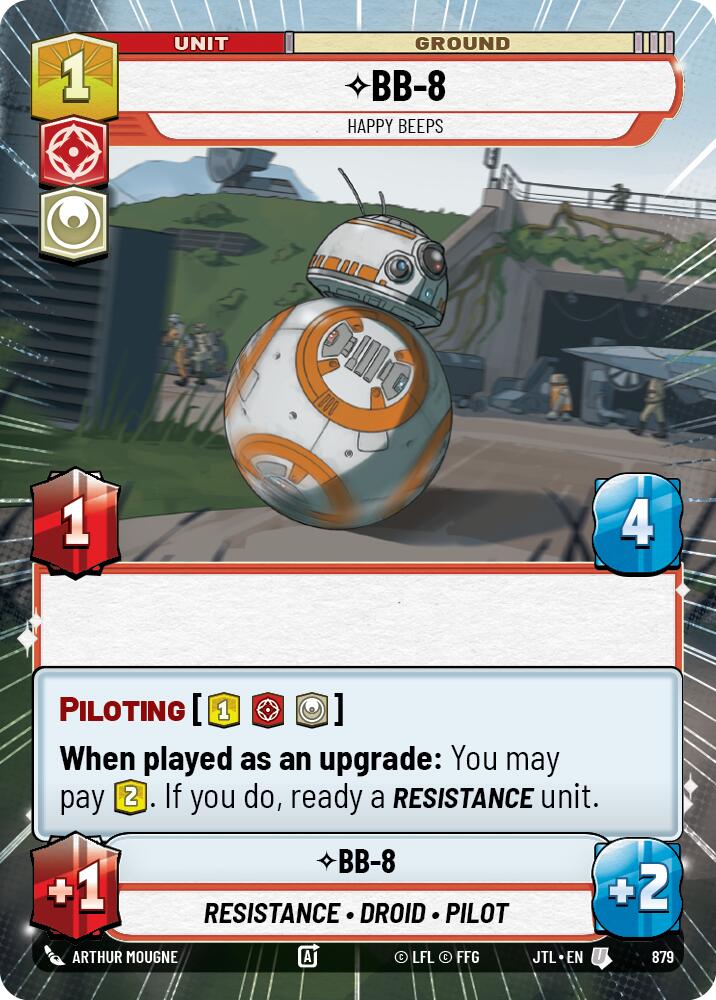 BB-8 - Happy Beeps (879) (Hyperspace Foil) (879) [Jump to Lightspeed] | Cards and Coasters CA