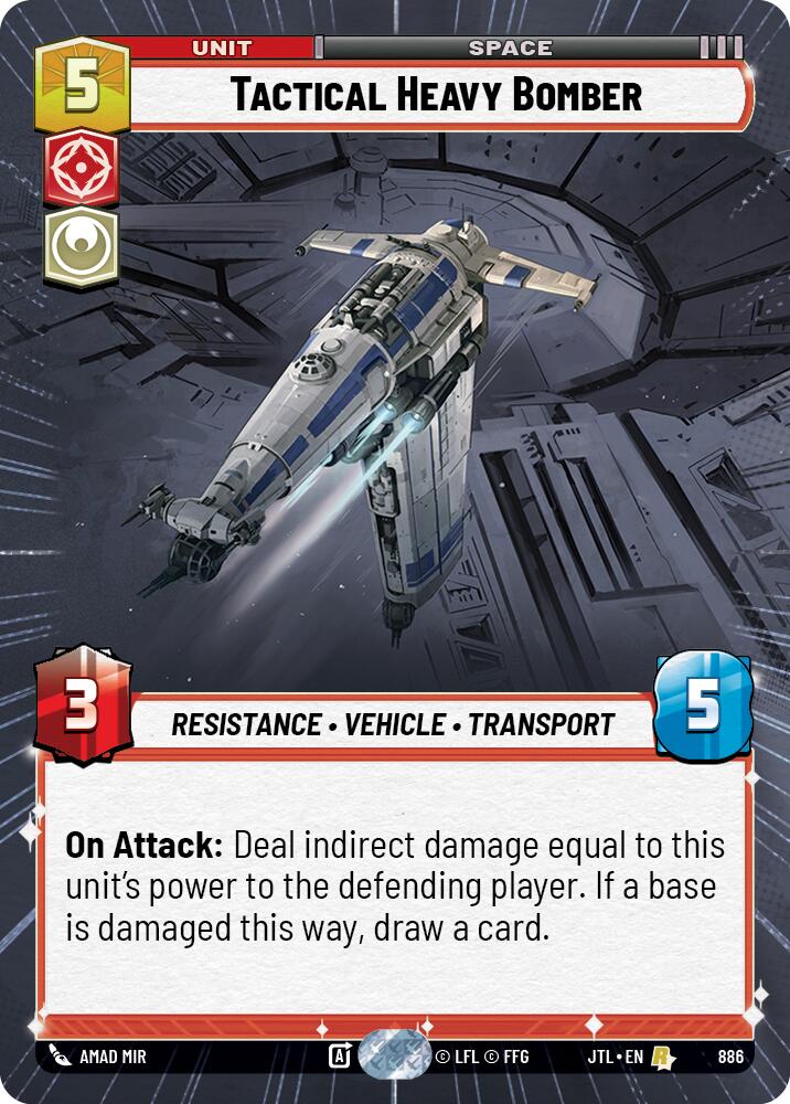 Tactical Heavy Bomber (886) (Hyperspace Foil) (886) [Jump to Lightspeed] | Cards and Coasters CA