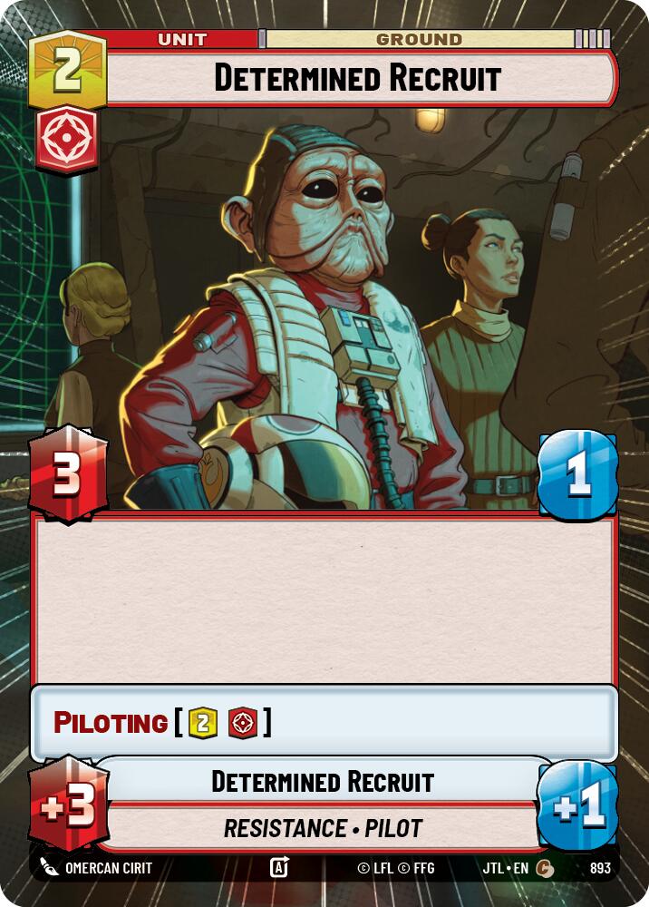 Determined Recruit (893) (Hyperspace Foil) (893) [Jump to Lightspeed] | Cards and Coasters CA