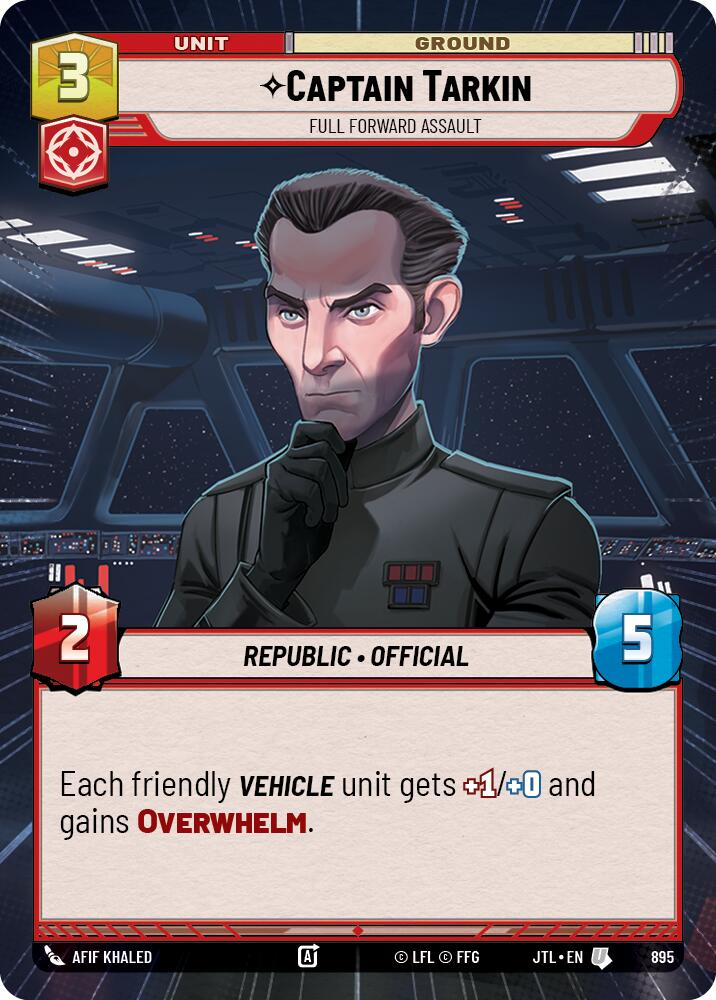 Captain Tarkin - Full Forward Assault (895) (Hyperspace Foil) (895) [Jump to Lightspeed] | Cards and Coasters CA