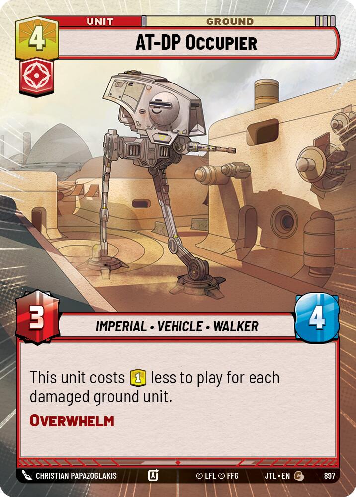 AT-DP Occupier (897) (Hyperspace Foil) (897) [Jump to Lightspeed] | Cards and Coasters CA