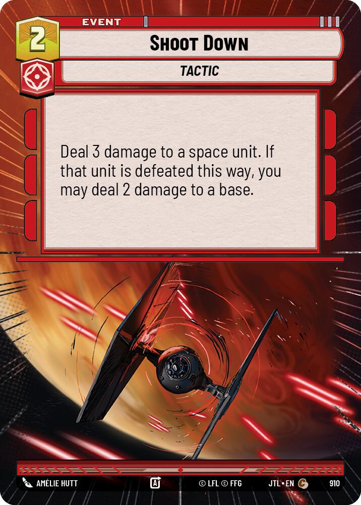 Shoot Down (910) (Hyperspace Foil) (910) [Jump to Lightspeed] | Cards and Coasters CA