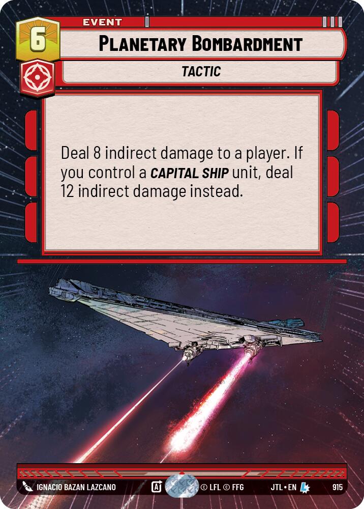 Planetary Bombardment (915) (Hyperspace Foil) (915) [Jump to Lightspeed] | Cards and Coasters CA