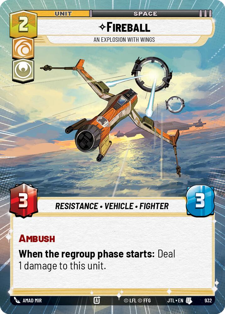 Fireball - An Explosion With Wings (932) (Hyperspace Foil) (932) [Jump to Lightspeed] | Cards and Coasters CA