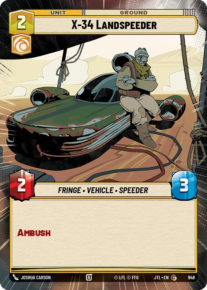 X-34 Landspeeder (948) (Hyperspace Foil) (948) [Jump to Lightspeed] | Cards and Coasters CA
