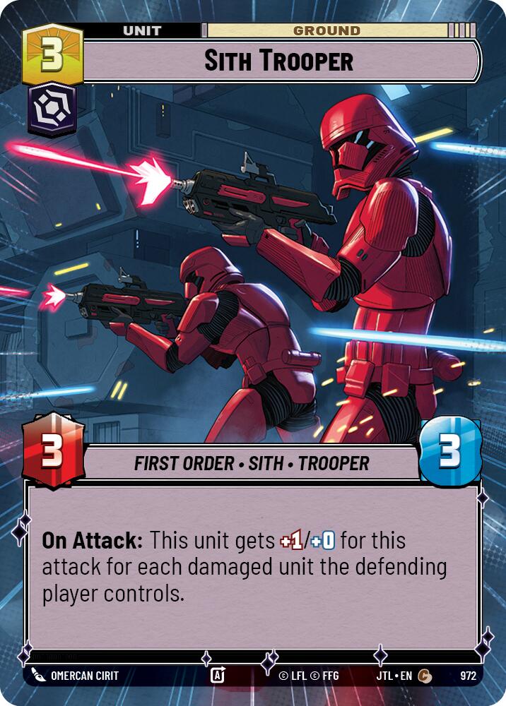 Sith Trooper (972) (Hyperspace Foil) (972) [Jump to Lightspeed] | Cards and Coasters CA