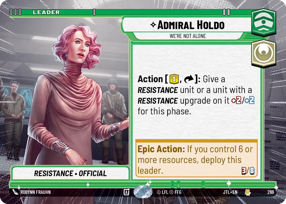 Admiral Holdo - We're Not Alone (269) (Hyperspace) (269) [Jump to Lightspeed] | Cards and Coasters CA