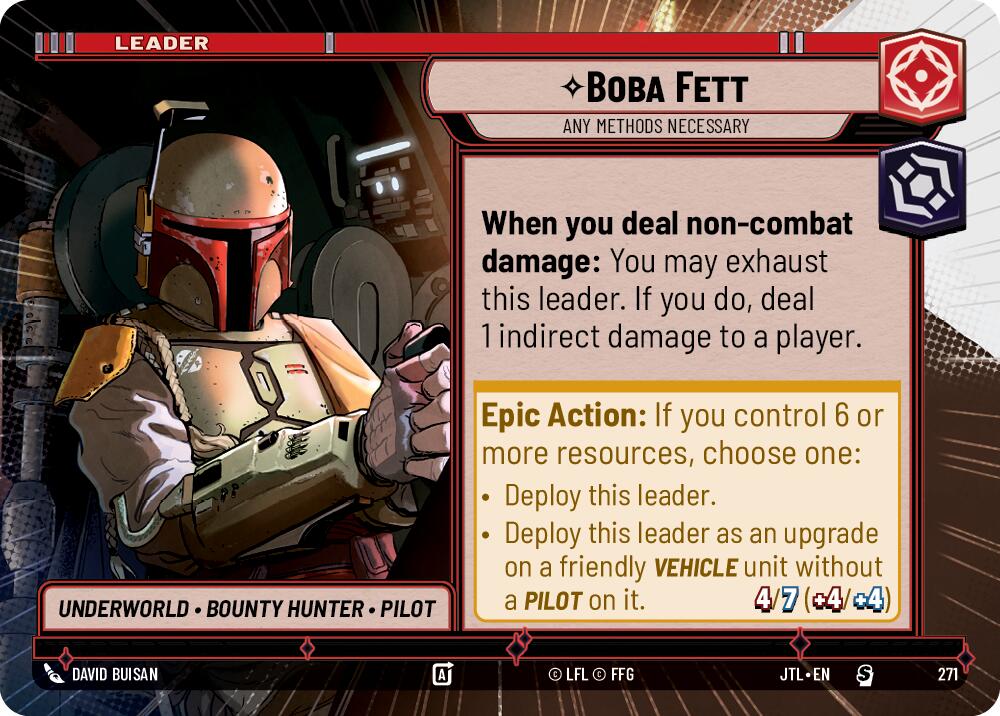 Boba Fett - Any Methods Necessary (271) (Hyperspace) (271) [Jump to Lightspeed] | Cards and Coasters CA