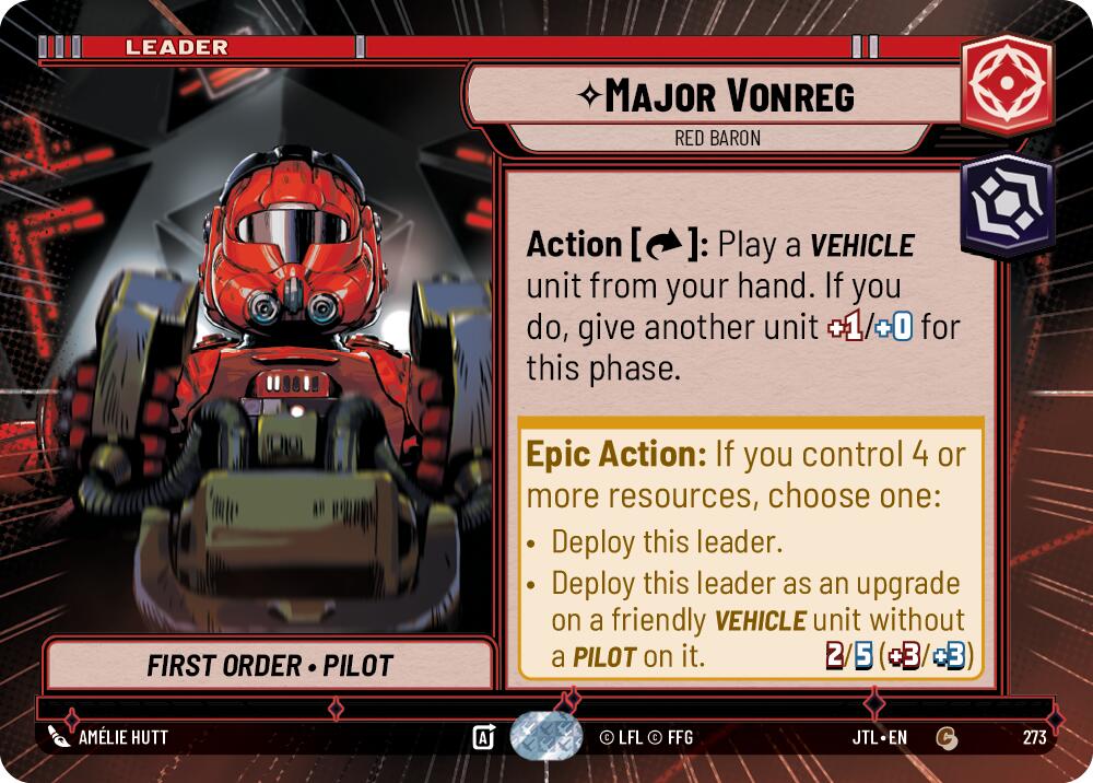 Major Vonreg - Red Baron (273) (Hyperspace) (273) [Jump to Lightspeed] | Cards and Coasters CA