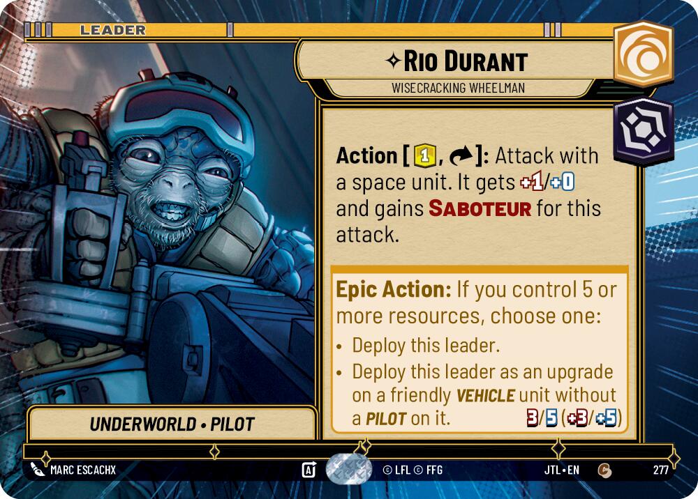 Rio Durant - Wisecrack Wheelman (277) (Hyperspace) (277) [Jump to Lightspeed] | Cards and Coasters CA
