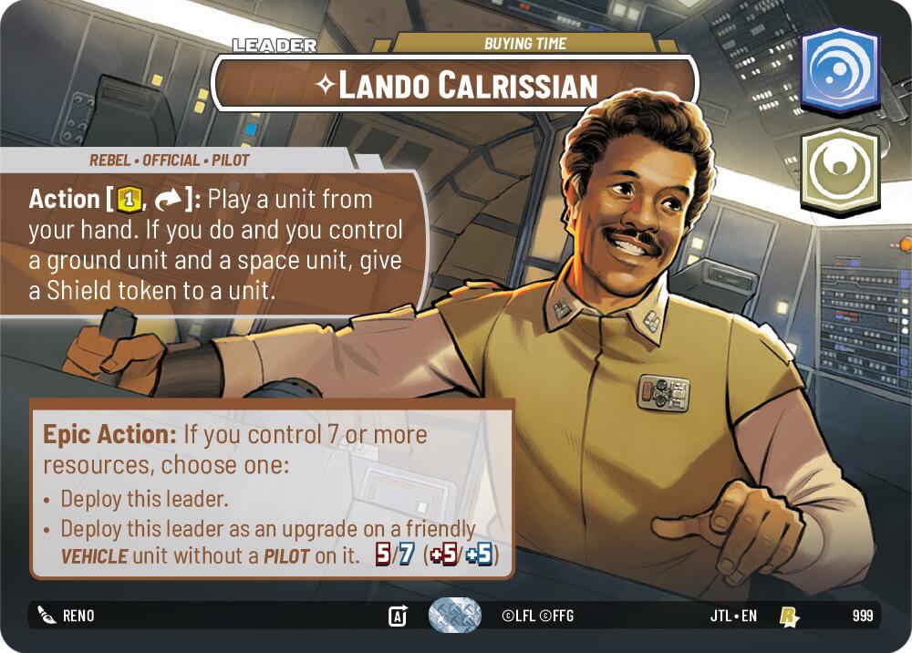 Lando Calrissian - Buying Time (999) (Showcase) (999) [Jump to Lightspeed] | Cards and Coasters CA