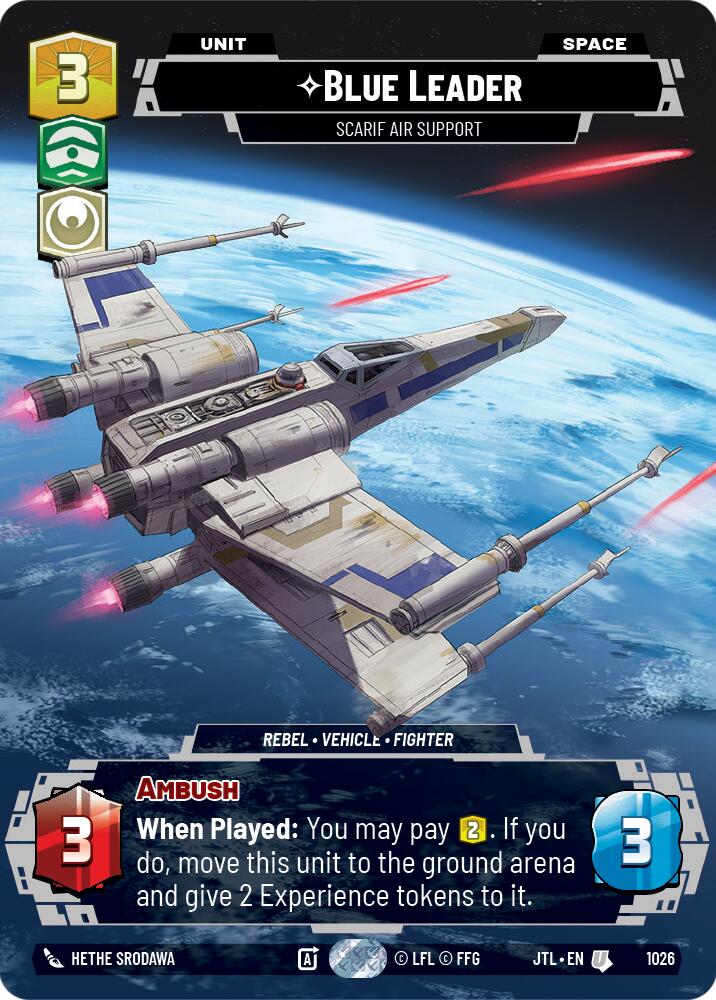 Blue Leader - Scarif Air Support (1026) (Prestige) (1026) [Jump to Lightspeed] | Cards and Coasters CA