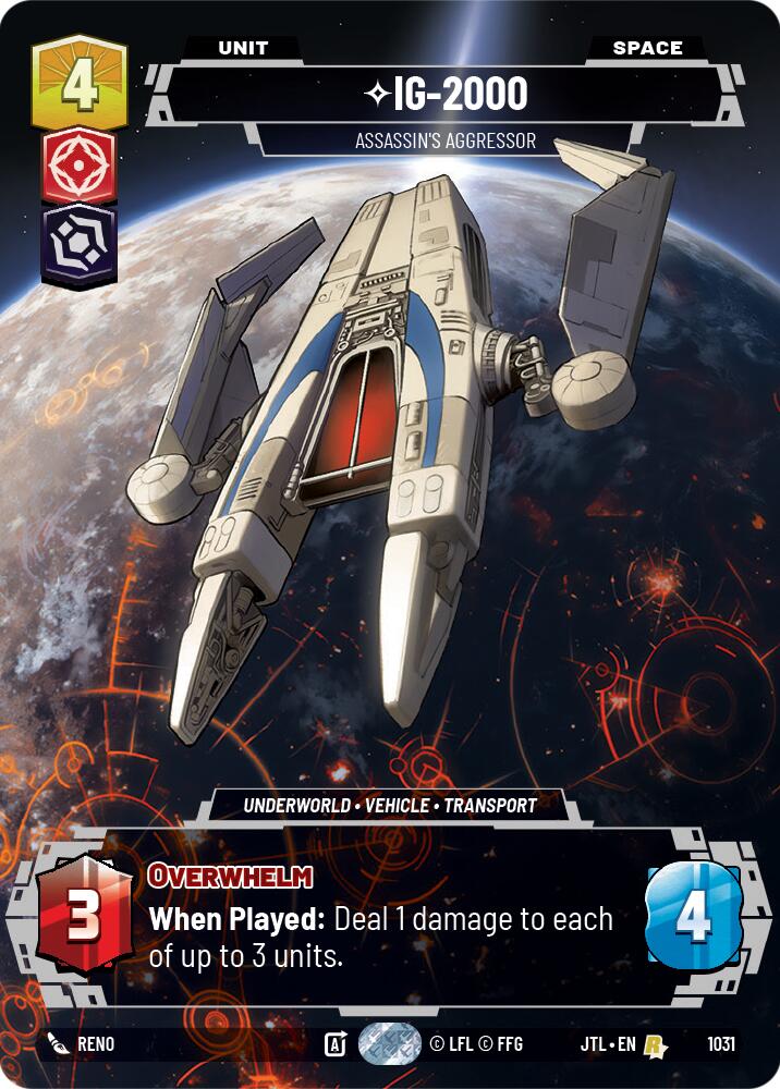 IG-2000 - Assassin's Aggressor (1031) (Prestige) (1031) [Jump to Lightspeed] | Cards and Coasters CA