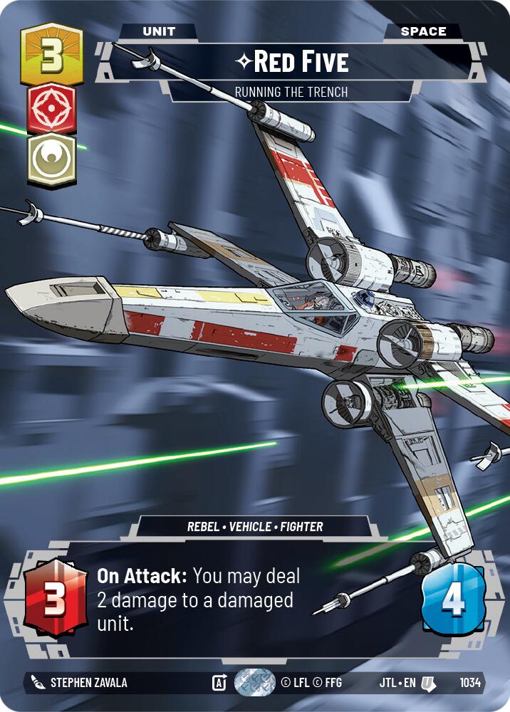 Red Five - Running the Trench (1034) (Prestige) (1034) [Jump to Lightspeed] | Cards and Coasters CA