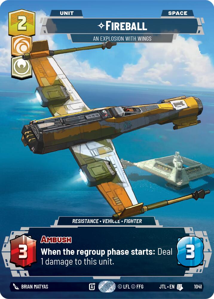 Fireball - An Explosion With Wings (1041) (Prestige) (1041) [Jump to Lightspeed] | Cards and Coasters CA