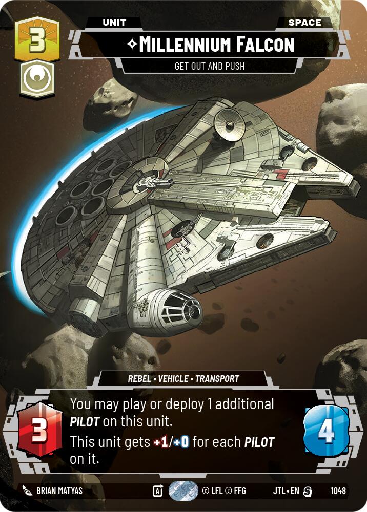 Millennium Falcon - Get Out And Push (1048) (Prestige) (1048) [Jump to Lightspeed] | Cards and Coasters CA