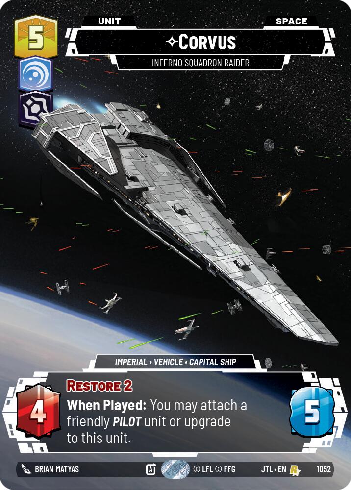 Corvus - Inferno Squadron Raider (1052) (Prestige Foil) (1052) [Jump to Lightspeed] | Cards and Coasters CA
