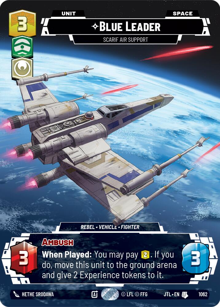 Blue Leader - Scarif Air Support (1062) (Prestige Foil) (1062) [Jump to Lightspeed] | Cards and Coasters CA