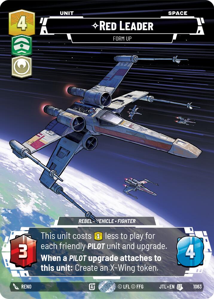 Red Leader - Form Up (1063) (Prestige Foil) (1063) [Jump to Lightspeed] | Cards and Coasters CA