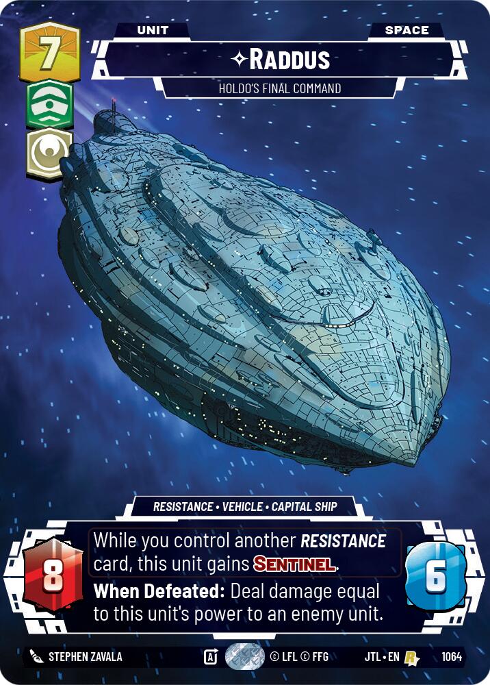 Raddus - Holdo's Final Command (1064) (Prestige Foil) (1064) [Jump to Lightspeed] | Cards and Coasters CA