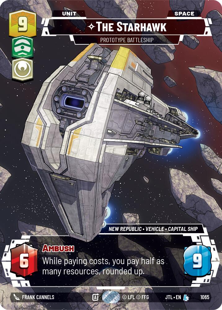 The Starhawk - Prototype Battleship (1065) (Prestige Foil) (1065) [Jump to Lightspeed] | Cards and Coasters CA