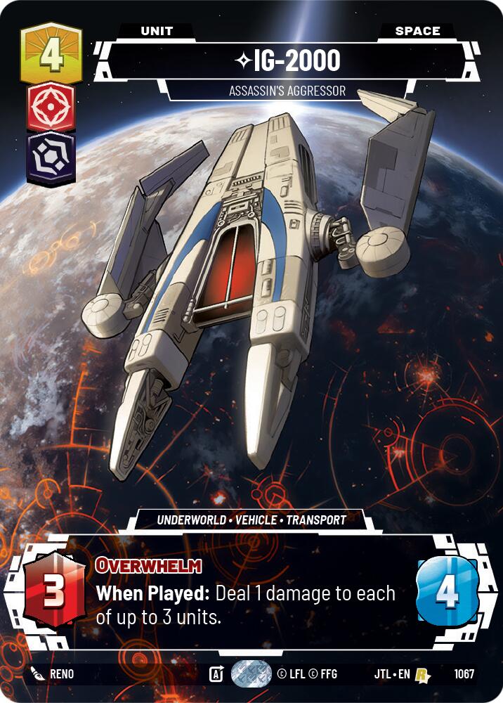 IG-2000 - Assassin's Aggressor (1067) (Prestige Foil) (1067) [Jump to Lightspeed] | Cards and Coasters CA