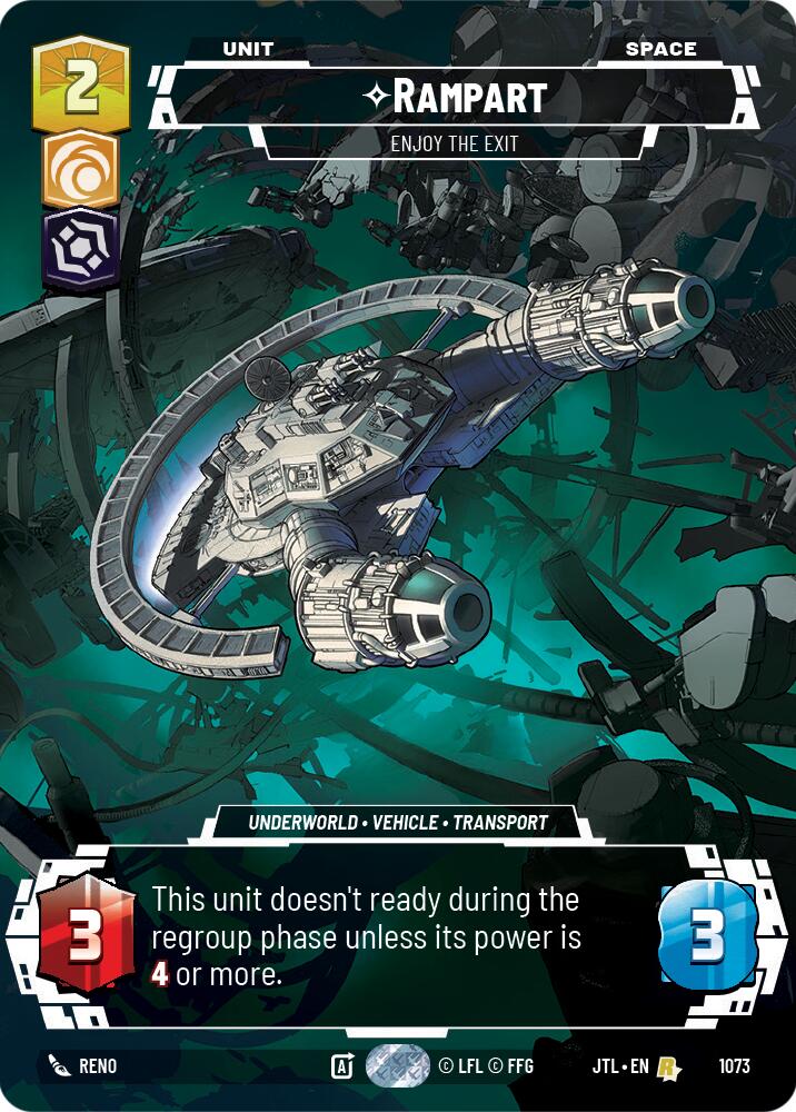 Rampart - Enjoy the Exit (1073) (Prestige Foil) (1073) [Jump to Lightspeed] | Cards and Coasters CA
