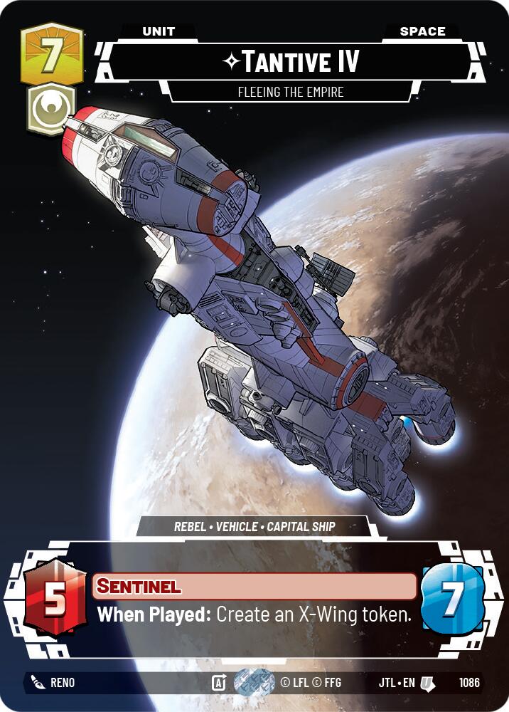 Tantive IV - Fleeing the Empire (1086) (Prestige Foil) (1086) [Jump to Lightspeed] | Cards and Coasters CA