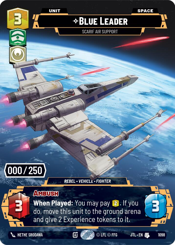 Blue Leader - Scarif Air Support (1098) (Serialized) (1098) [Jump to Lightspeed] | Cards and Coasters CA