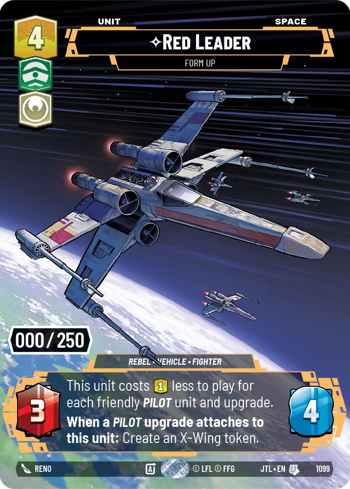 Red Leader - Form Up (1099) (Serialized) (1099) [Jump to Lightspeed] | Cards and Coasters CA