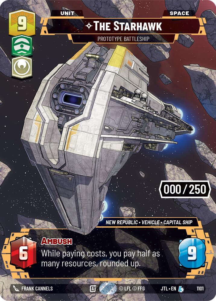 The Starhawk - Prototype Battleship (1101) (Serialized) (1101) [Jump to Lightspeed] | Cards and Coasters CA