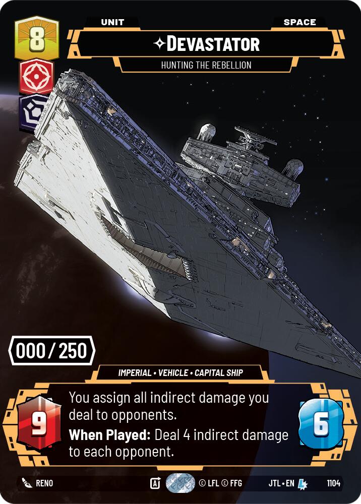 Devastator - Hunting the Rebellion (1104) (Serialized) (1104) [Jump to Lightspeed] | Cards and Coasters CA