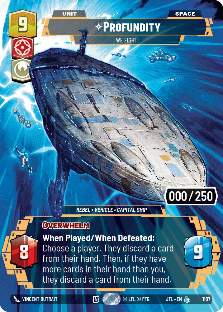 Profundity - We Fight! (1107) (Serialized) (1107) [Jump to Lightspeed] | Cards and Coasters CA