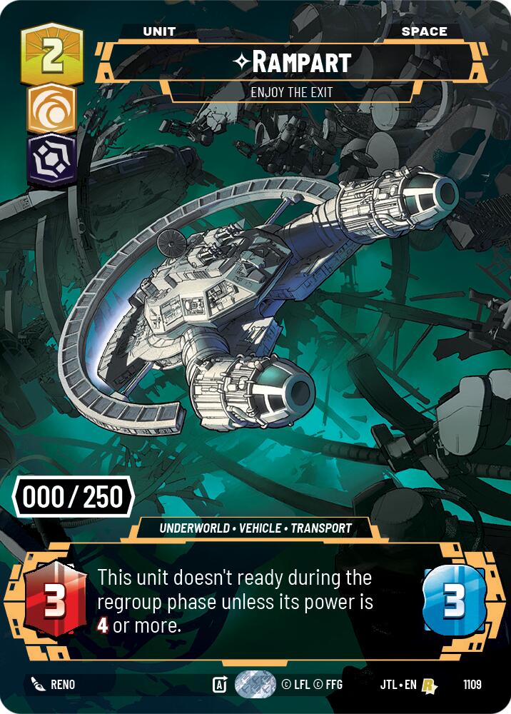 Rampart - Enjoy the Exit (1109) (Serialized) (1109) [Jump to Lightspeed] | Cards and Coasters CA