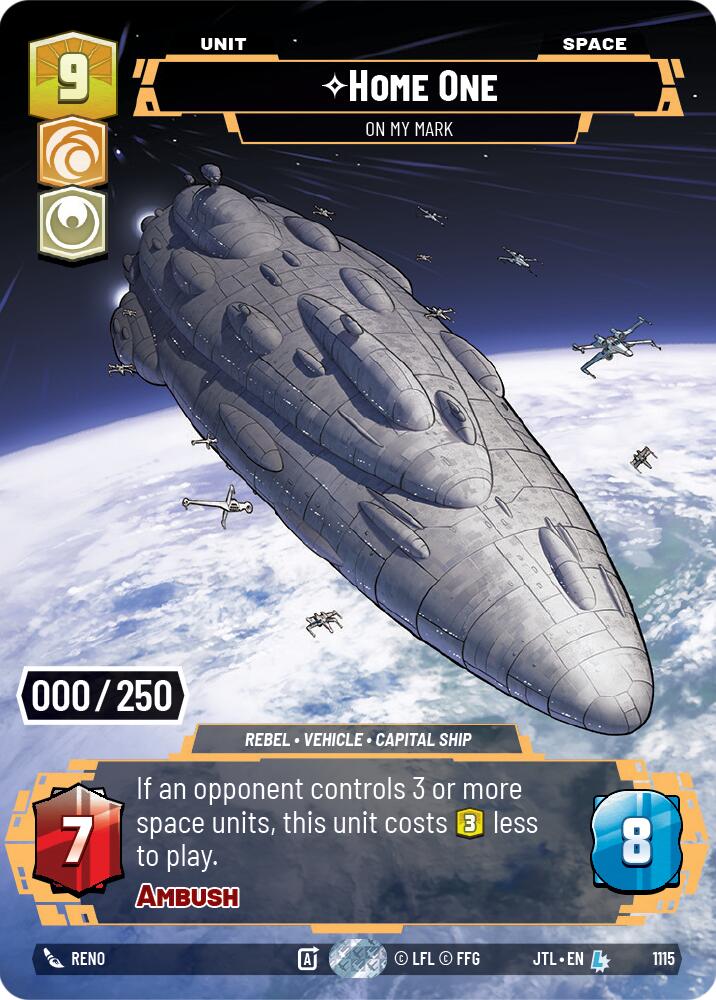 Home One - On My Mark (1115) (Serialized) (1115) [Jump to Lightspeed] | Cards and Coasters CA