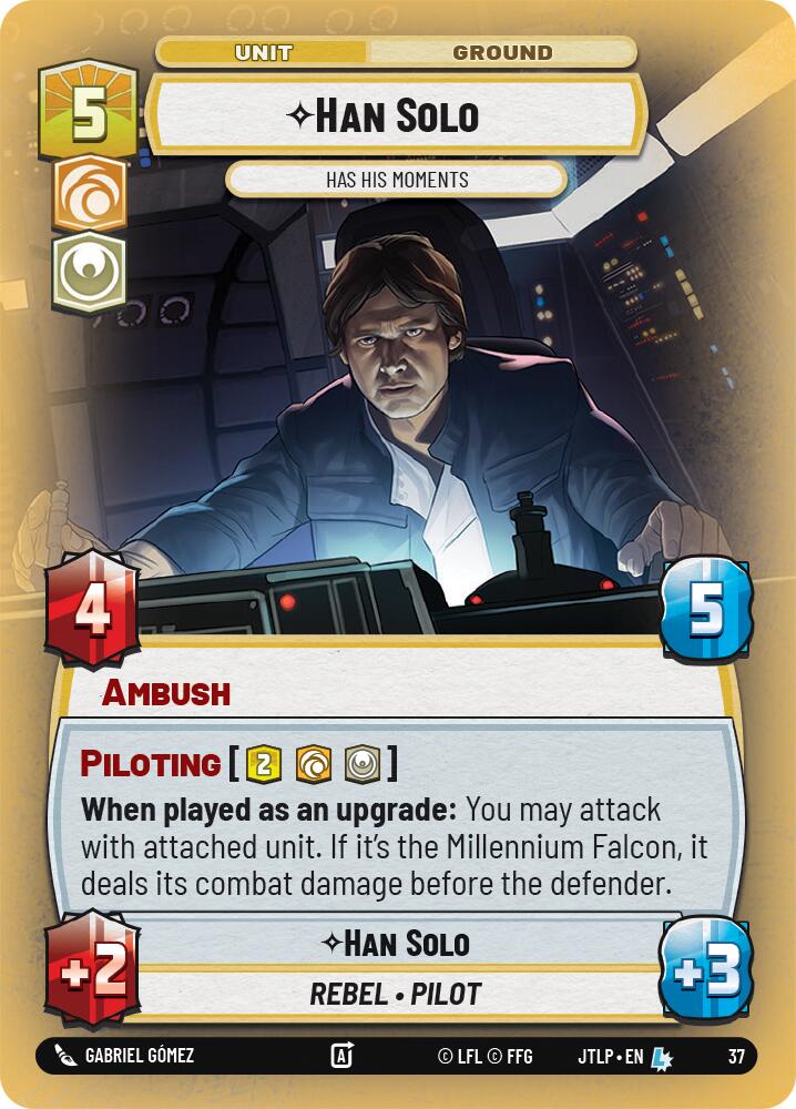Han Solo - Has His Moments (Foil) (37) [Jump to Lightspeed: Weekly Play] | Cards and Coasters CA