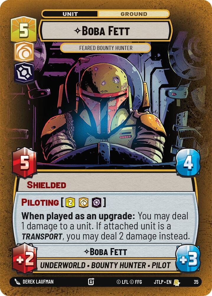 Boba Fett - Feared Bounty Hunter (Foil) (35) [Jump to Lightspeed: Weekly Play] | Cards and Coasters CA