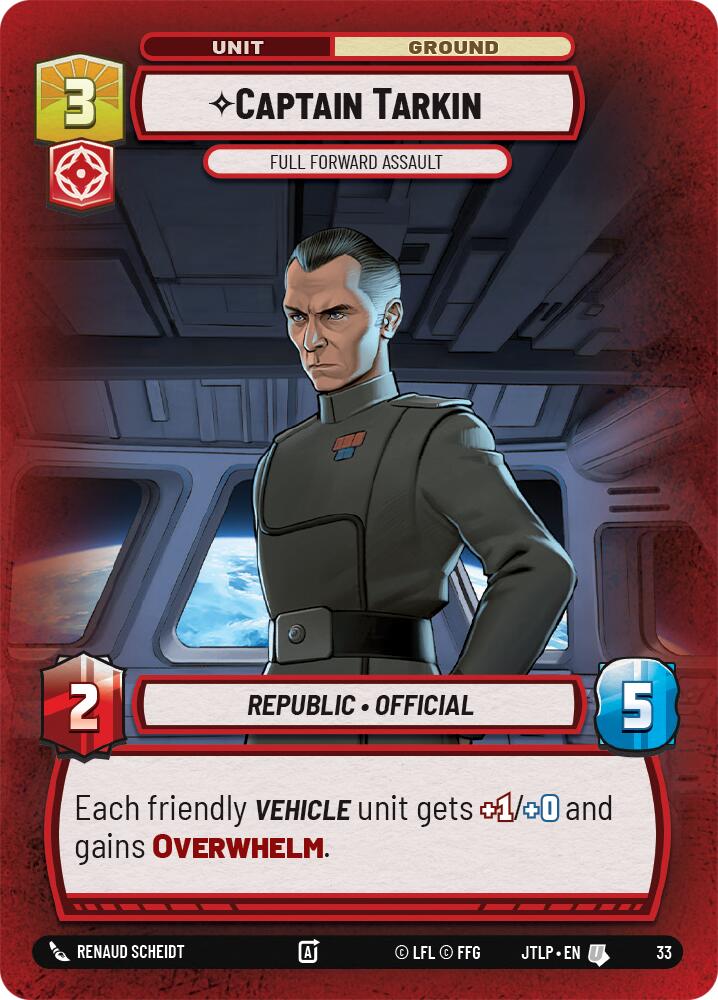 Captain Tarkin - Full Forward Assault (Foil) (33) [Jump to Lightspeed: Weekly Play] | Cards and Coasters CA