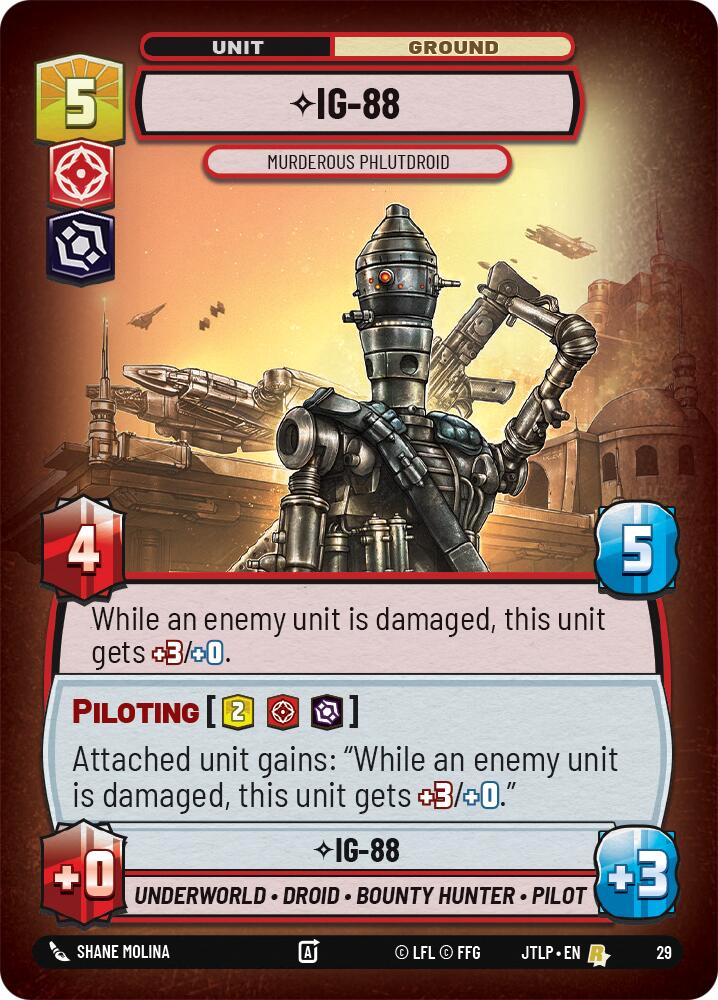 IG-88 - Murderous Phlutdroid (Foil) (29) [Jump to Lightspeed: Weekly Play] | Cards and Coasters CA
